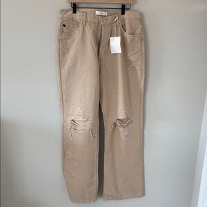 KanCan Beige Straight leg Casual Pants